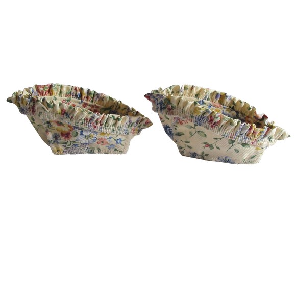 Lot of 2x Longaberger Cilantro Spring Floral Liner #2071638 USA Made 100% Cotton - Picture 1 of 12